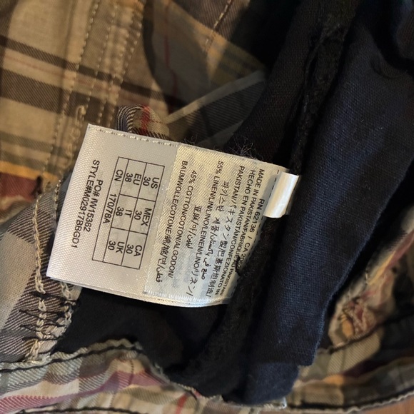 Y2K Guess Women's Pants Size30 Black Cargo Pockets Cropped High Rise Linen Blend - Picture 4 of 8